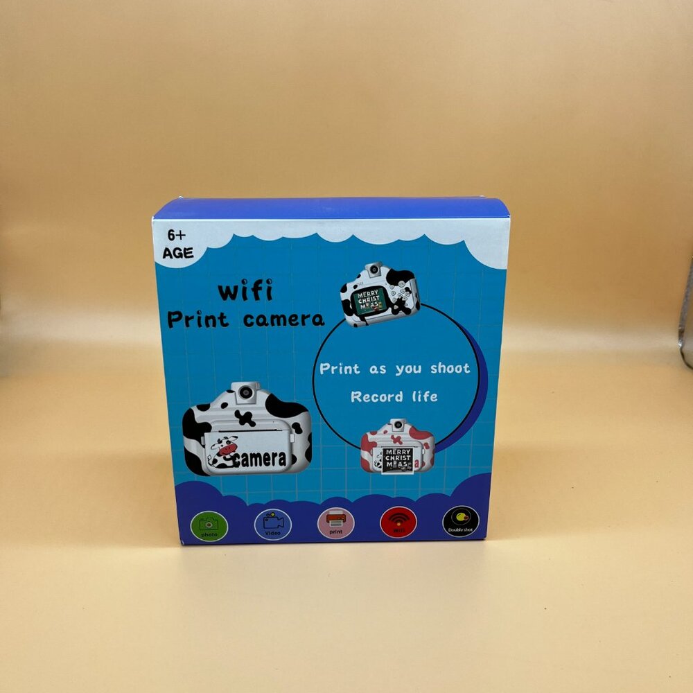 Instant Print Camera For Kids Black, Pink Digital WIFI Video Camera with 3 Rolls - Picture 10 of 11